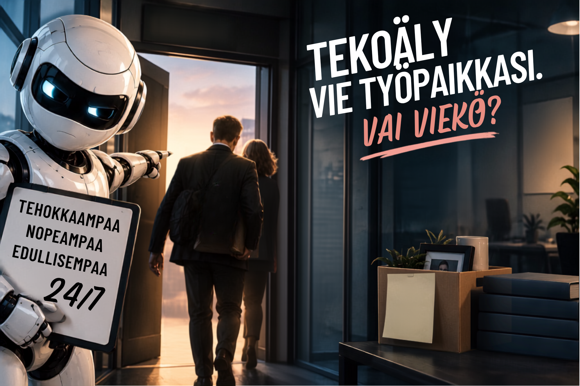 Tekoäly vie työpaikkasi. Vai viekö?