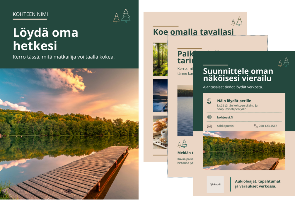 Esitepohja matkailupalveluihin – Canva-pohja ja käyttöopas